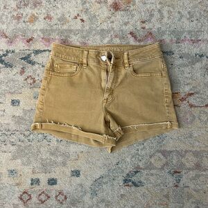 American eagle khaki high rise shorts